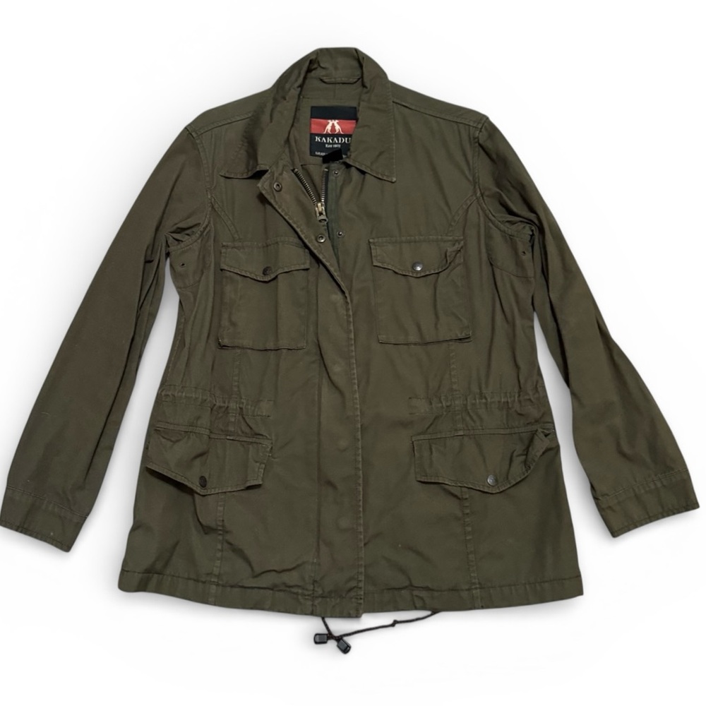 Kakadu Traders army green utility jacket